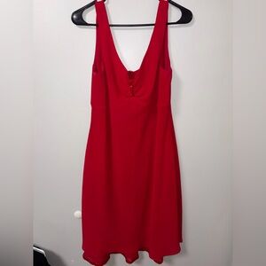 Scarlett red y2k vtg mini Dress sleeveless sequins v neck party glam womens 14